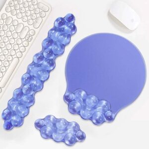 Purple bubble wrist rest