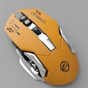 Orange gaming mouse