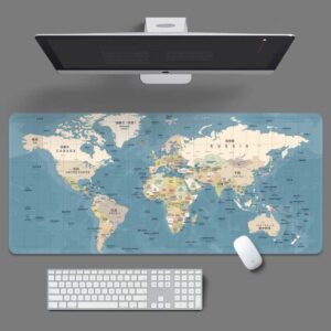 World map desk mat