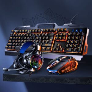 Keyboard headset & mouse combo