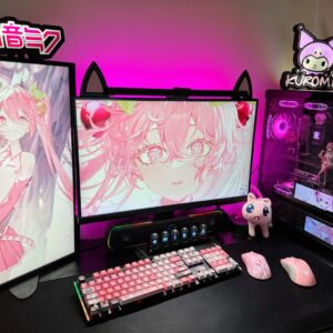 Pink gaming setup