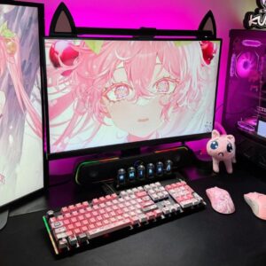 Beautiful Pink Color Key-Board And Mouse