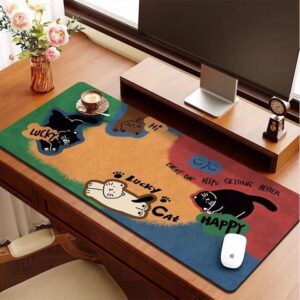Cartoon cat desk pad